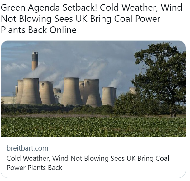 Some Wind & Solar ‘Transition’: Britain’s Coal-Fired Plants Only Thing Preventing Total Blackouts